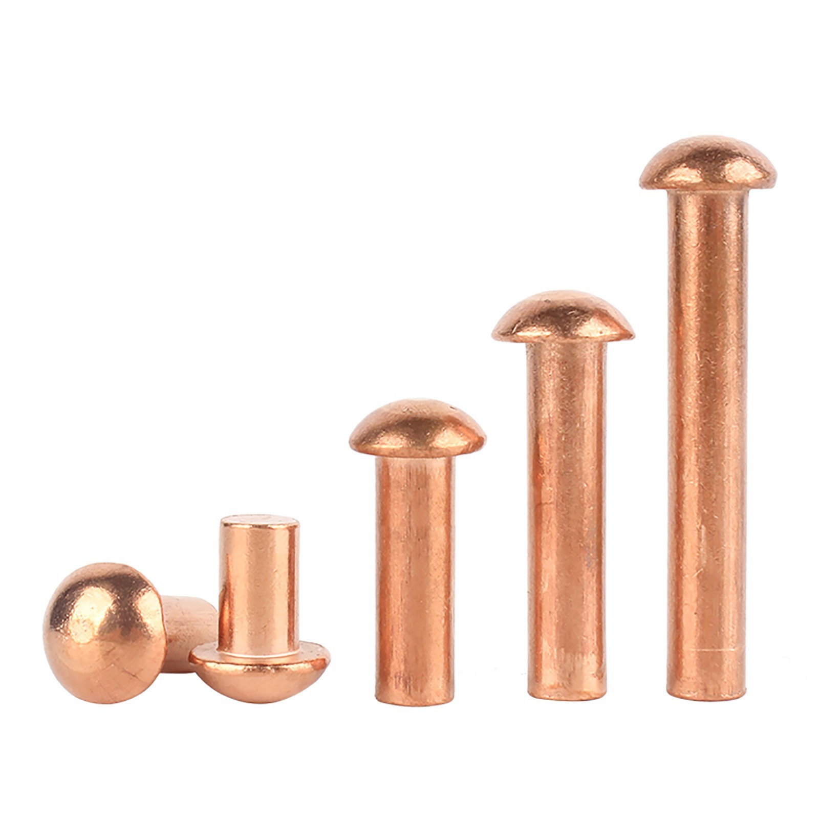 Solid Copper Round Head Rivets DIN 660 Dome Pan Rivets M1.5 M2 M2.5 M3 M4 M5-M8