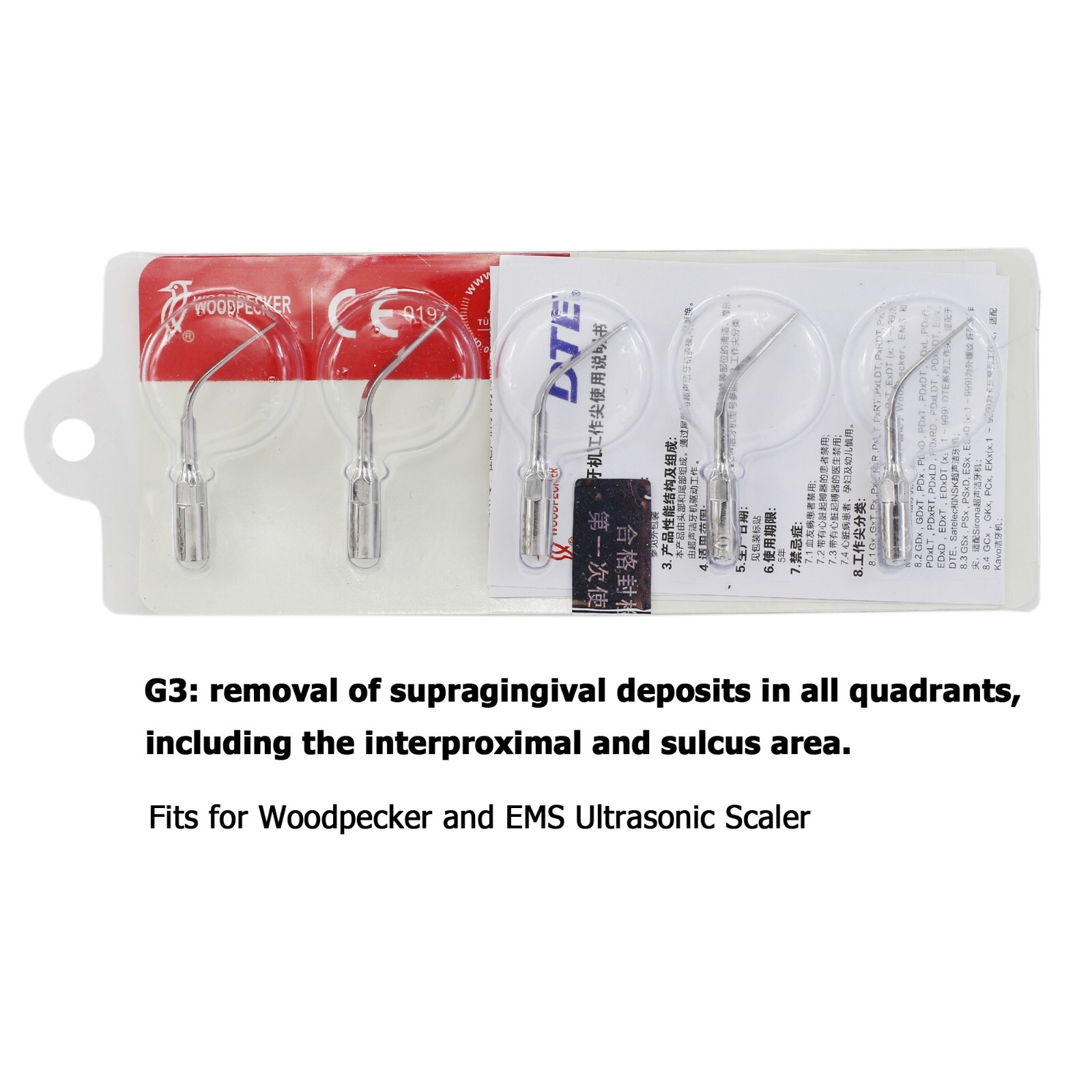 Woodpecker DTE Dental Ultrasonic Scaler Piezo Tips HW-5L HD-7L LED Handpiece PD1
