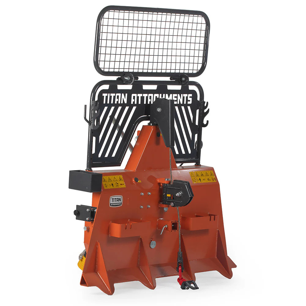 Titan Attachments 3 Point 4 Ton Skidding Winch for Cat 1 Tractors Rated 30-50 HP