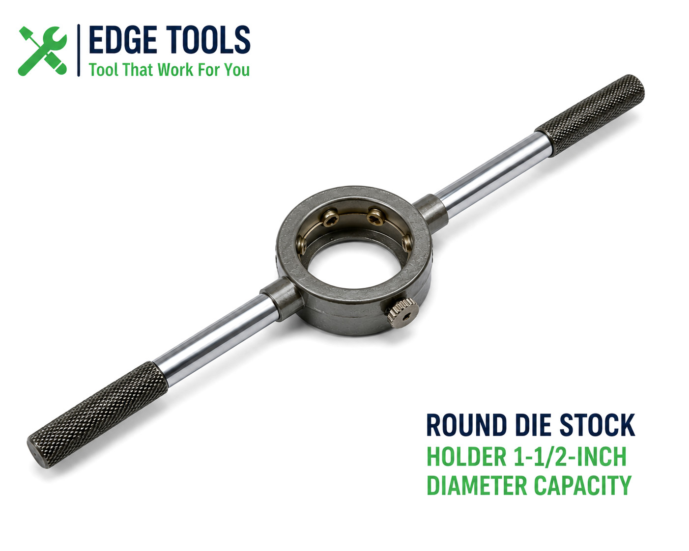 Heavy Duty Round Die Stock Handle Wrench Holder 1-1/2 Inch Diameter EDGE Tools