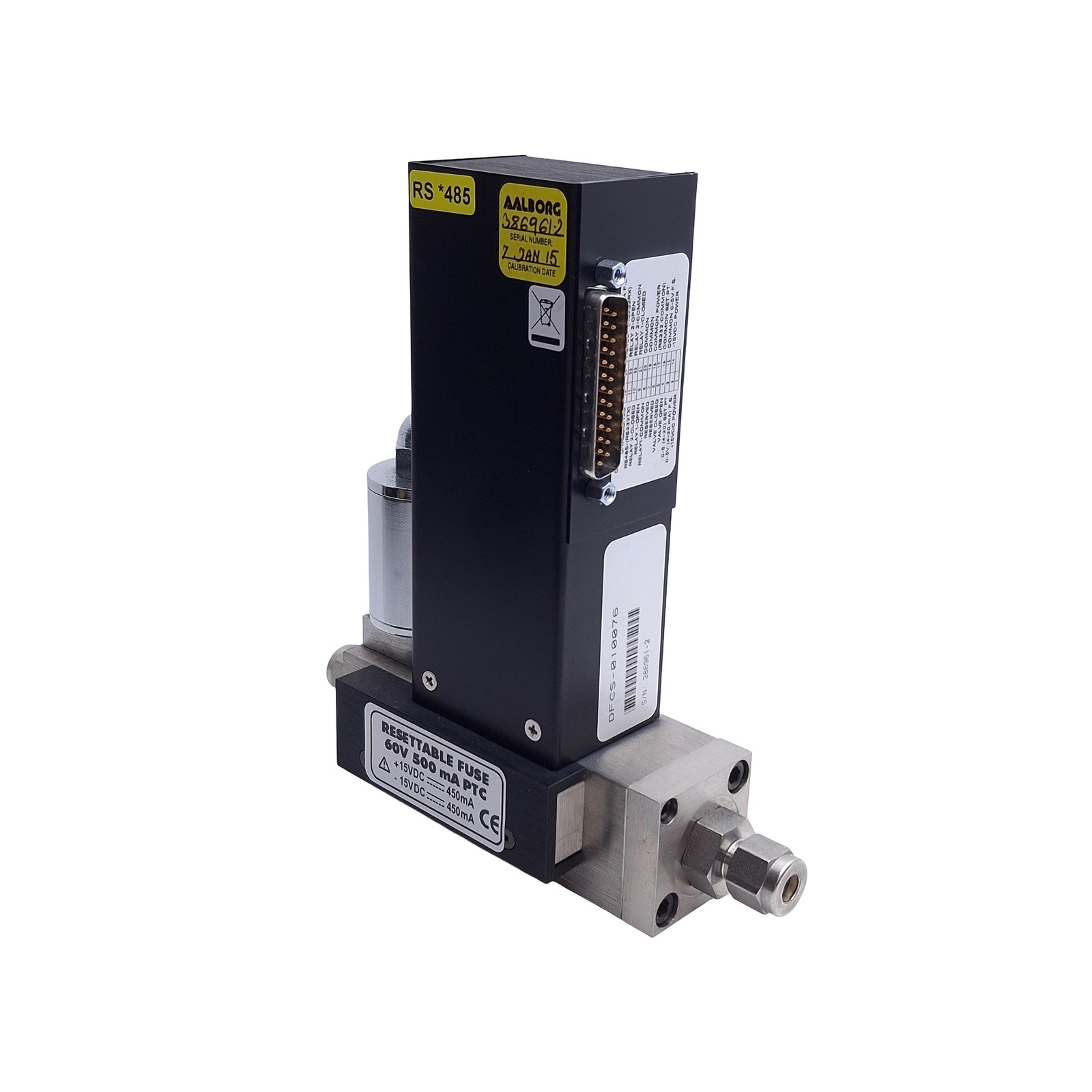 Aalborg DFC36S-VAN5-C5 Mass Flow Meter, 0-30 L/min Argon, RS485, 0-5VDC Output