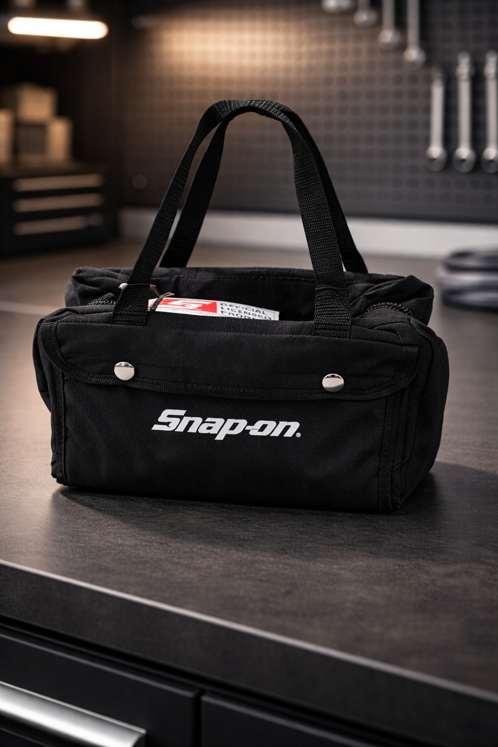 Snap On tools MINI bag tote carry tools 5 Inner & 4 Outer Pockets 11 Inches NEW!