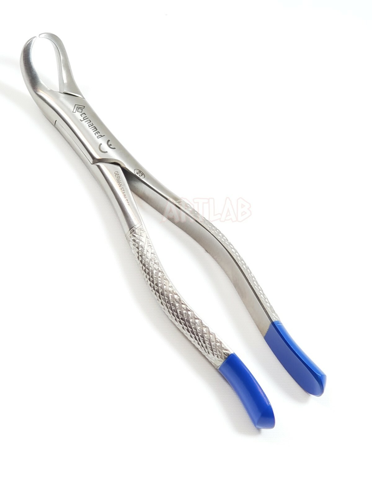 GERMAN COW HORN LOWER MOLAR DENTAL TOOTH EXTRACTION EXTRACTING FORCEPS -23-BLUE
