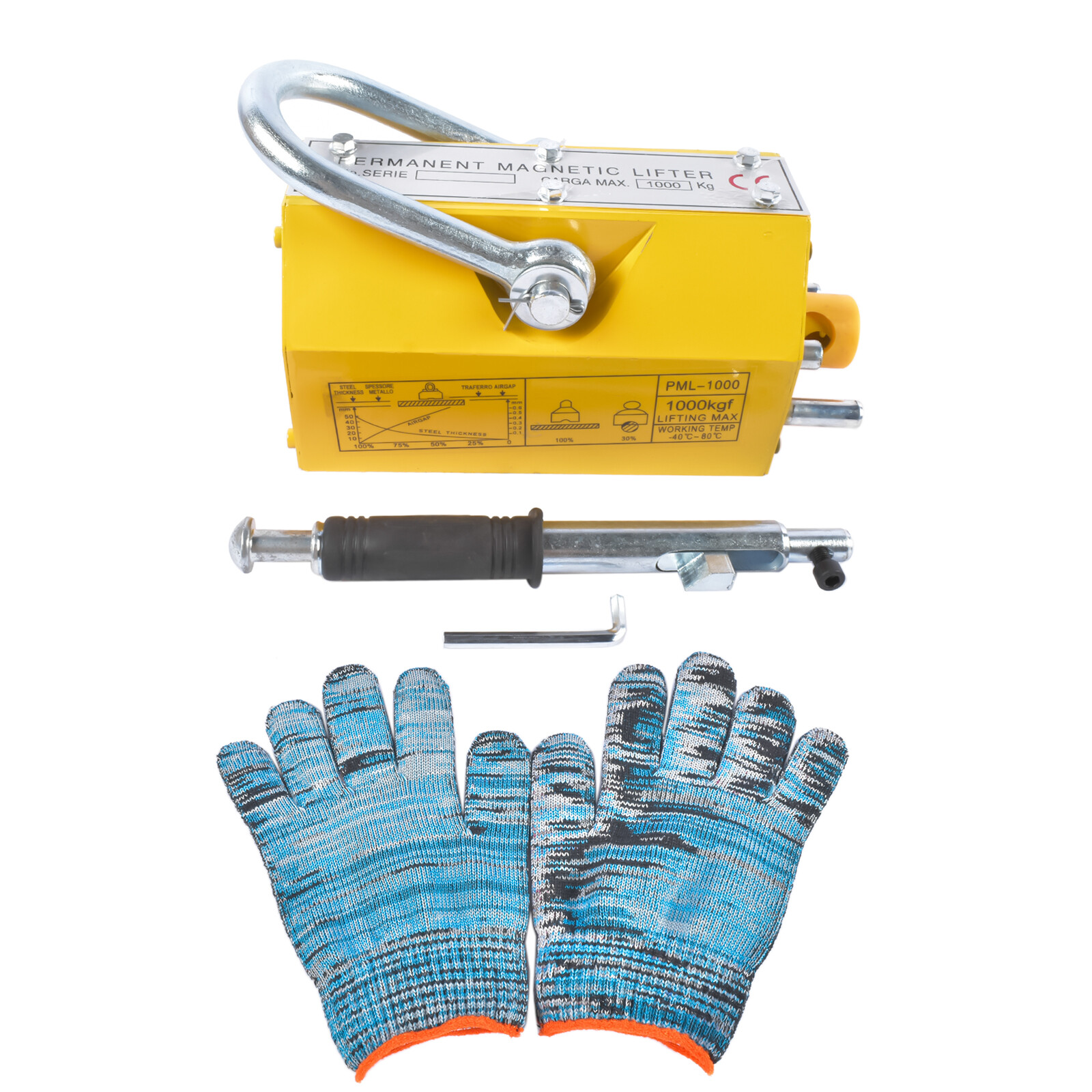 1000Kg / 2200 Lbs Permanent Lift Magnets for Hoist, Board, Lifting Plate Steel