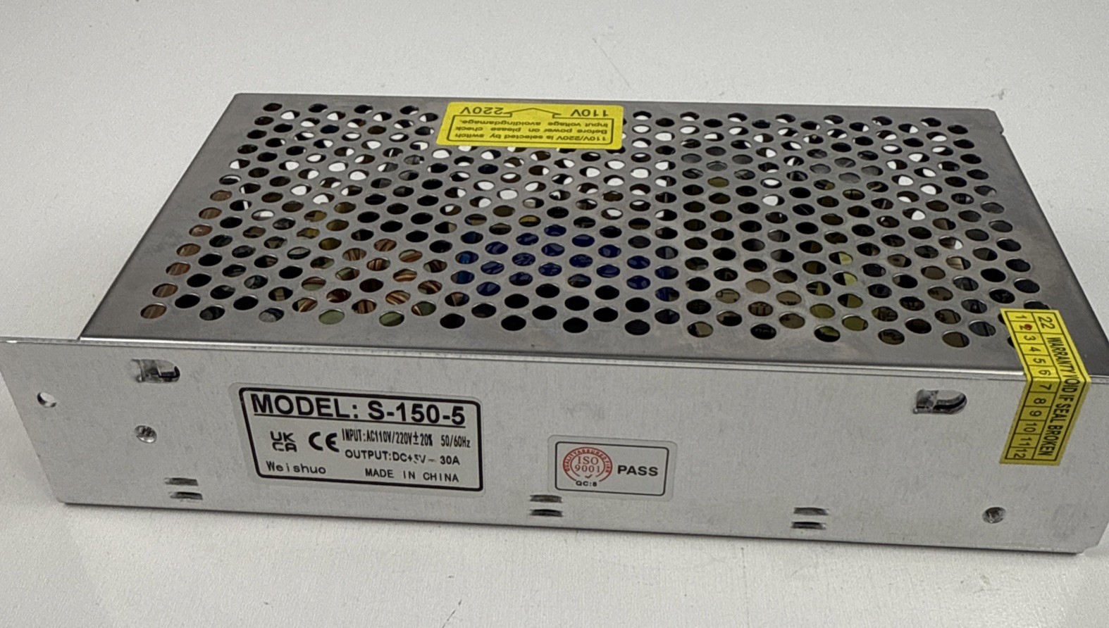 Model S-150-5 SWITCHING POWER SUPPLY AC 110V/220V+20% DC+5V 30A-50/60Hz