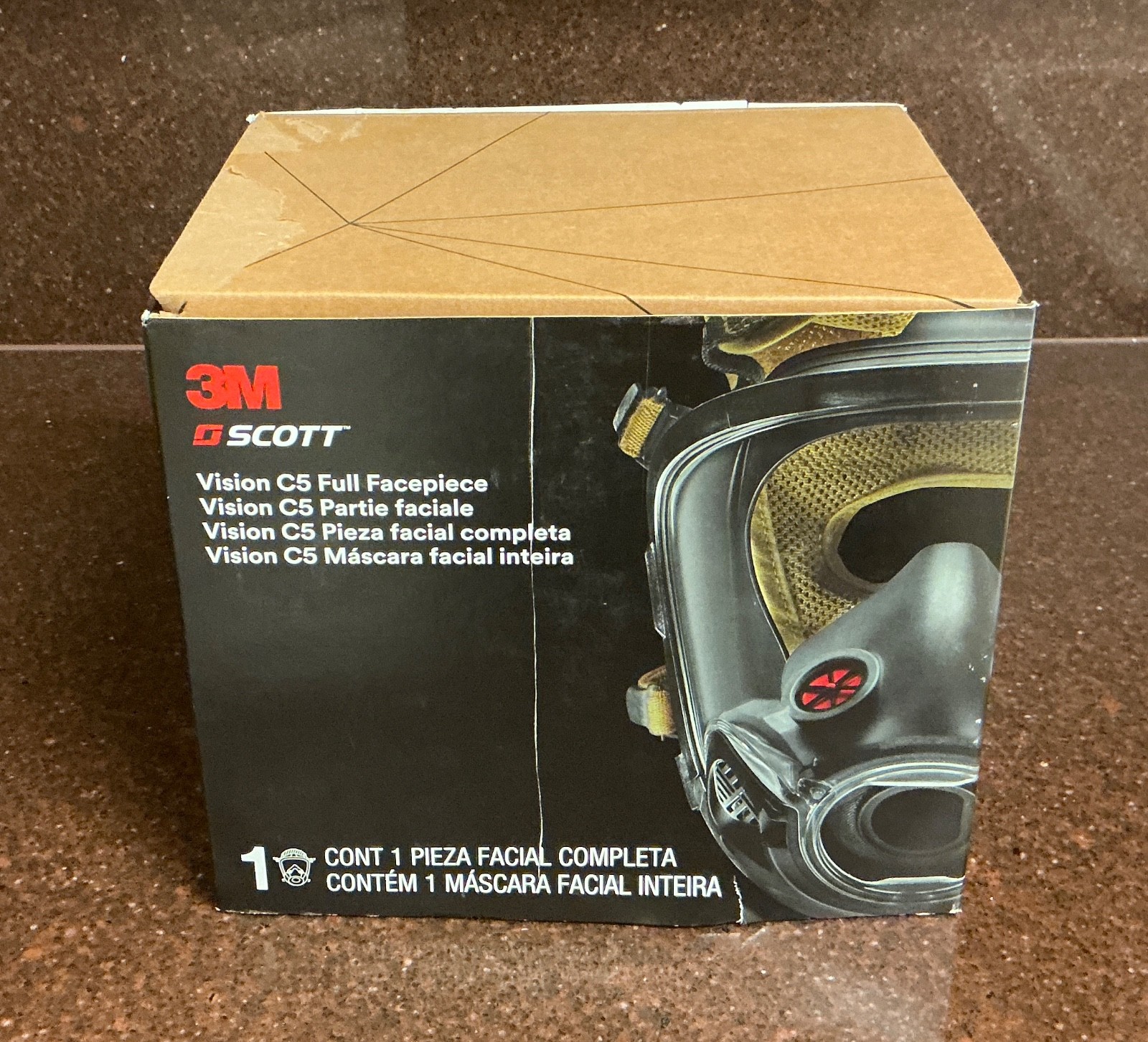NEW Scott VISION C5 Mask KEVLARHead-Net SCBA Firefighter Full Facepiece Sz Large