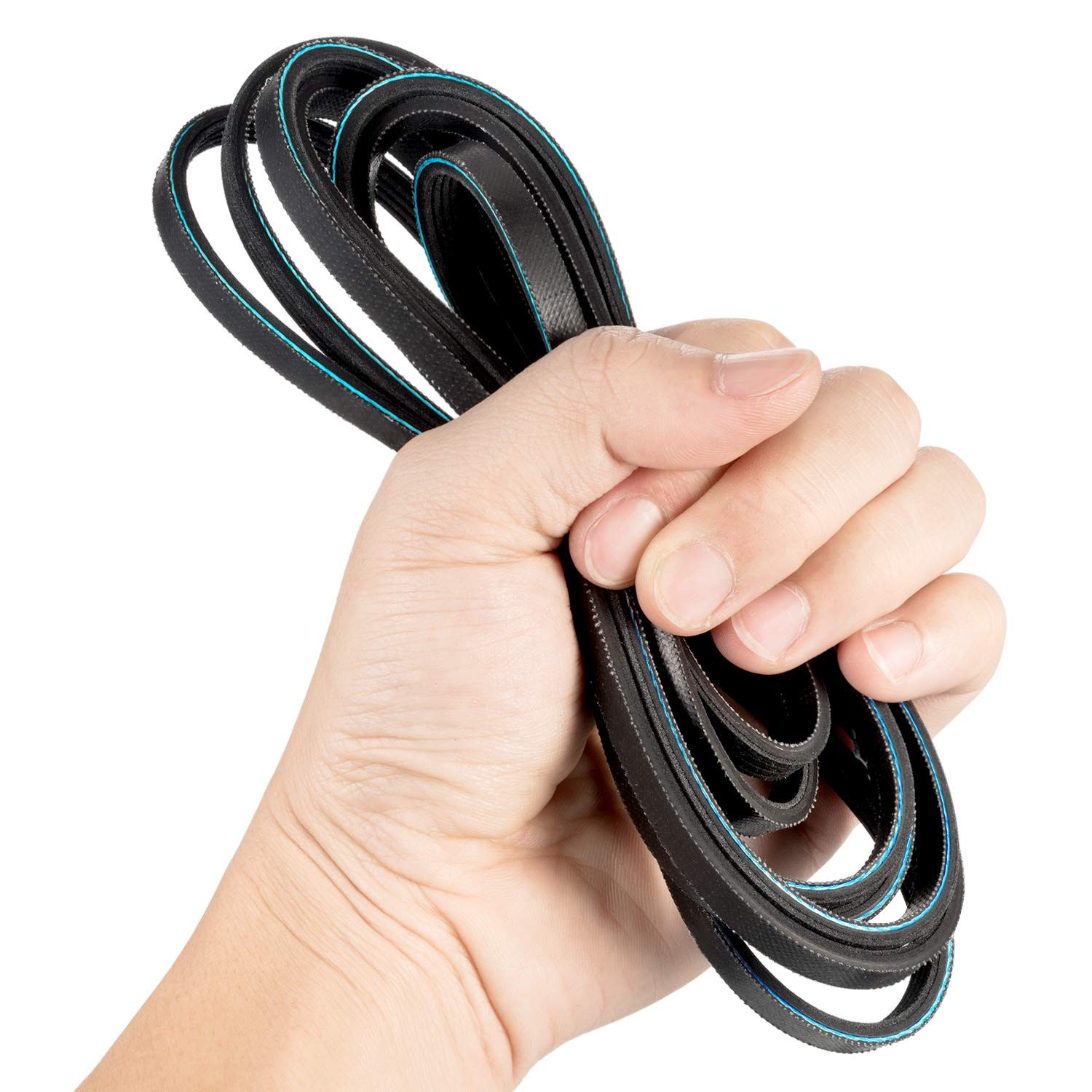 WE12M29 Dryer Drum Belt Compatible with 89.5 inches x 0.58 cm, Black