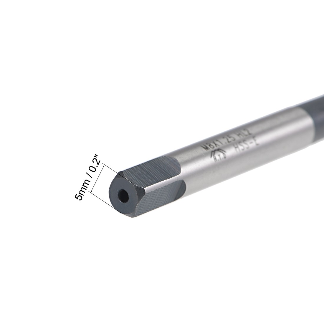 2pcs M8 x 1.25 Spiral Point Threading Tap H2 High Speed Steel TICN Coated