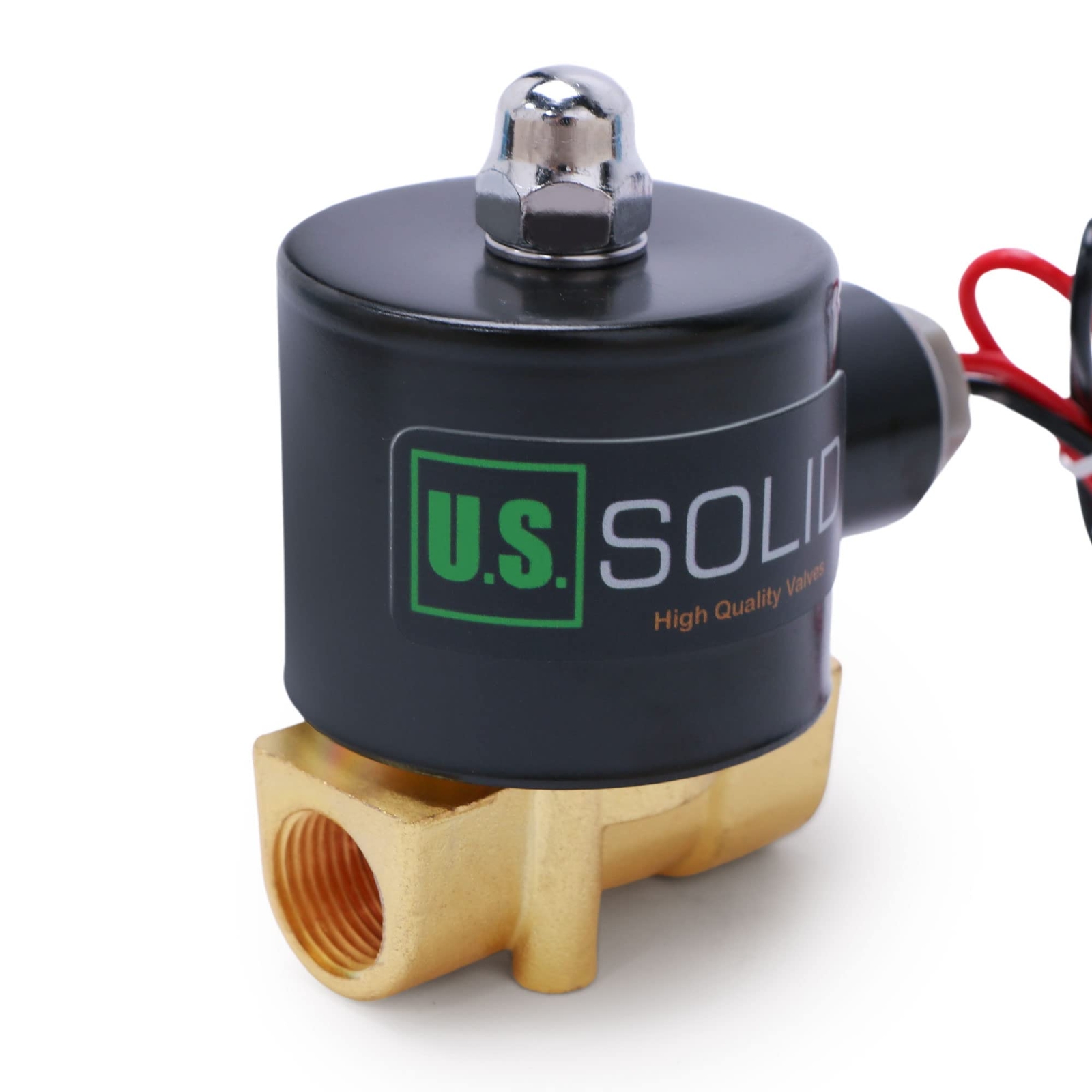 U.S. Solid Zinc-Alloy Solenoid Valve 3/8″ Electric Water Valve DC 12V NBR Seal