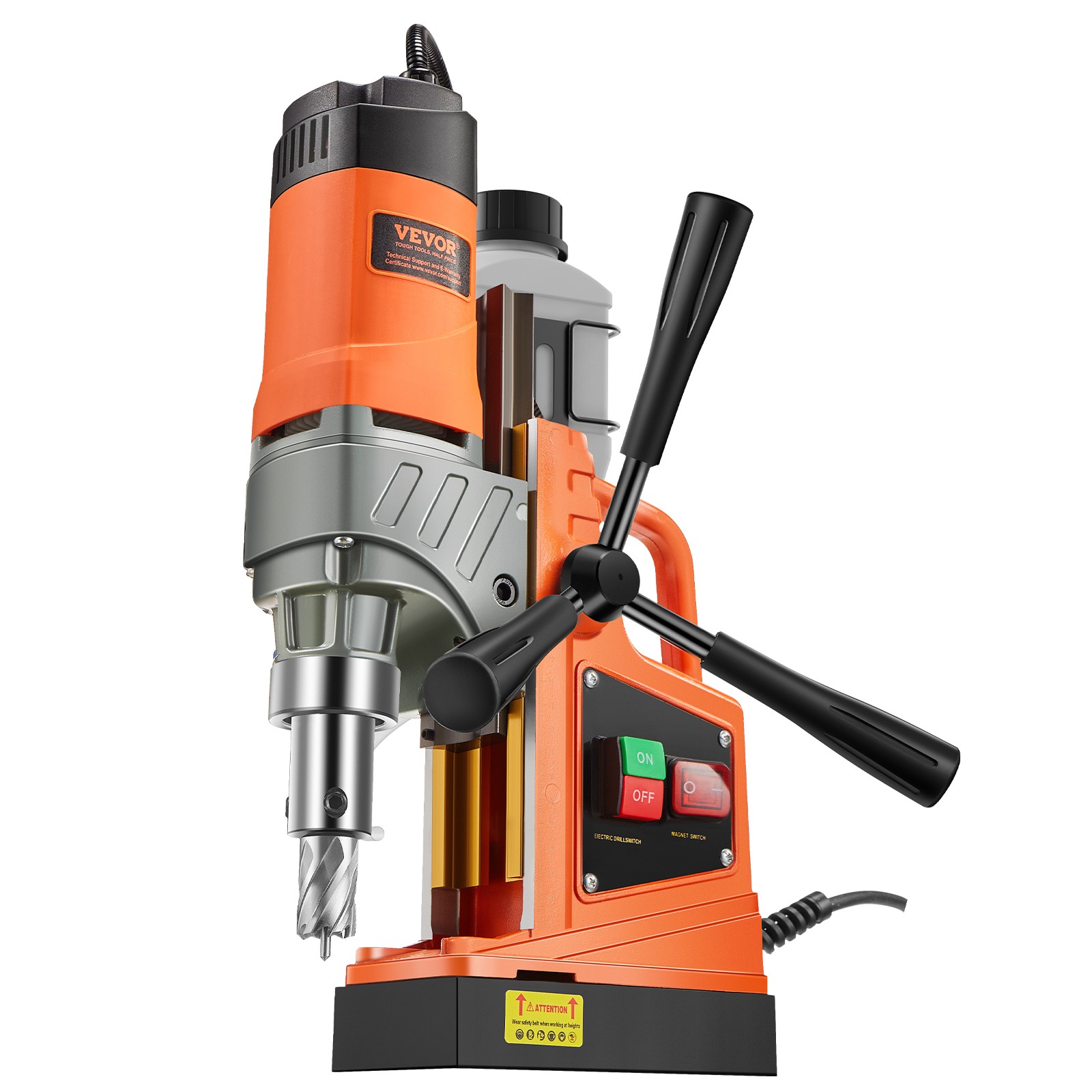 Magnetic Drill 1450W 2810 lbf Mag Drill Press 1.6 in Boring Diameter 11 Bits