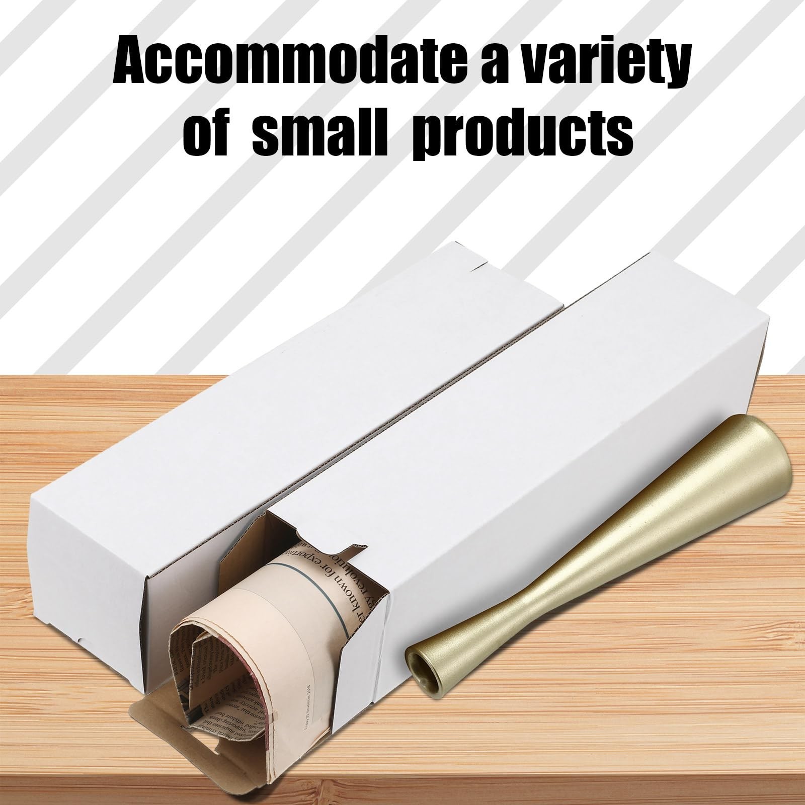 Colarr 50 Pcs Mailing Tube 3 x 3 x 12 Inches Corrugated Cardboard Box Square …