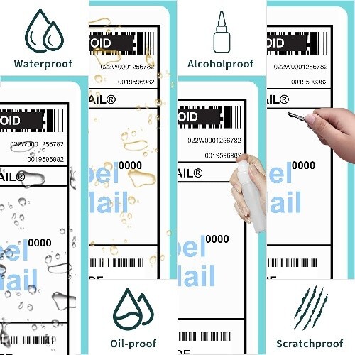 100/500/1000 4×6 Fanfold Direct Thermal Shipping Labels for Zebra Rollo US
