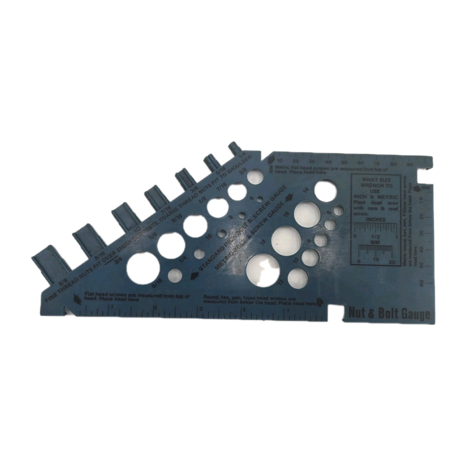 Nut Bolt & Screw – Thread Gauge 27 Size Measurements, Measures SAE and Metric