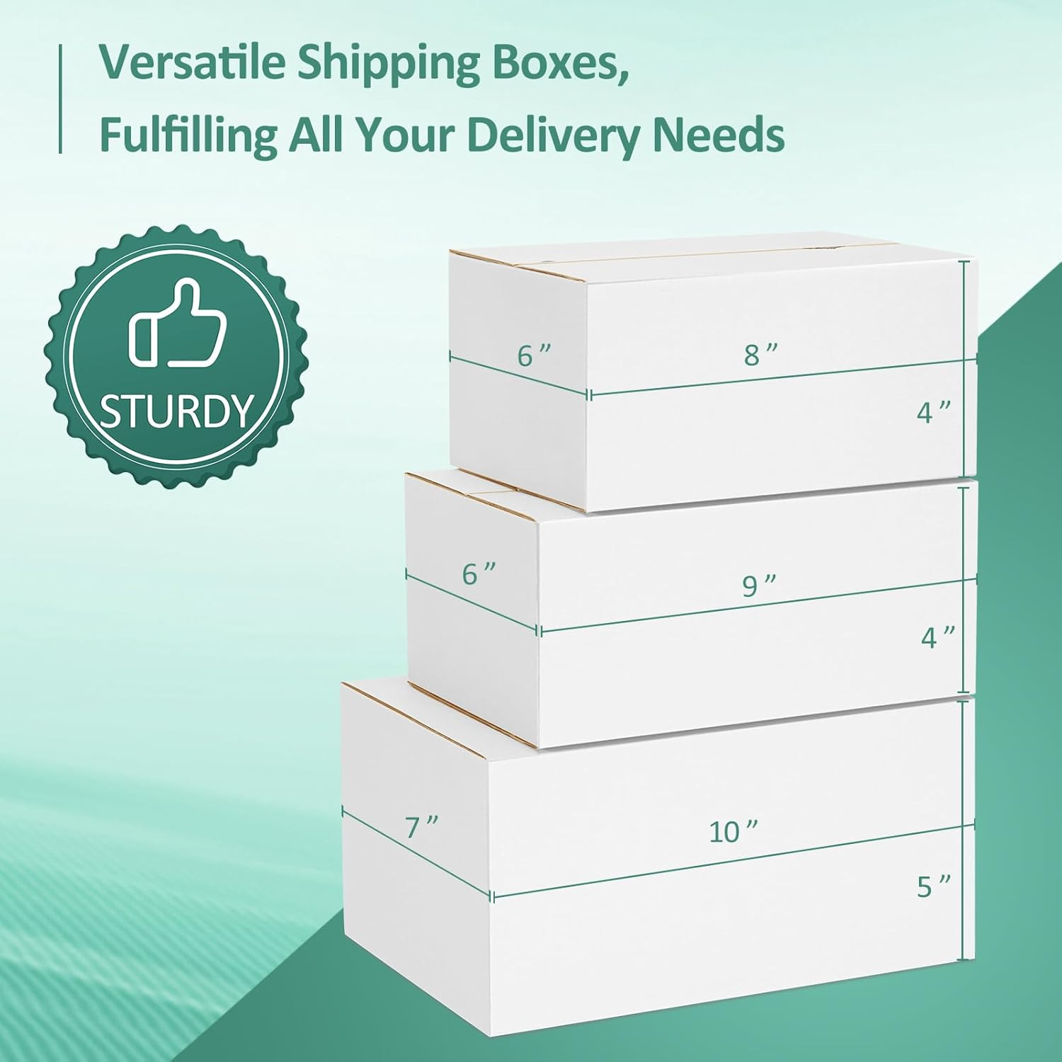 Eupako 30 Pack Small Shipping Boxes Assorted Sizes, 8x6x4 & 9x6x4 & 10x7x5 10 PC