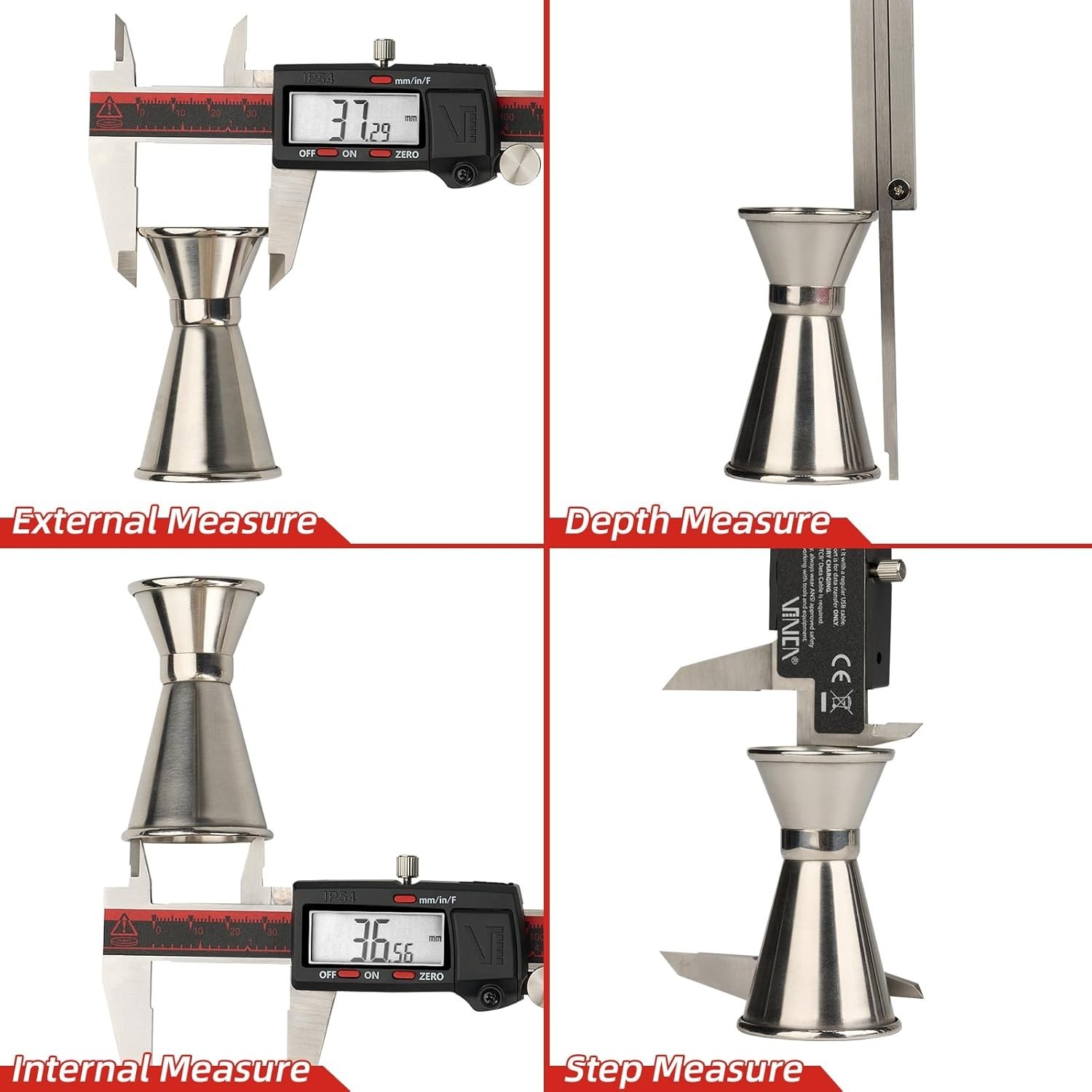 Extra-Large LCD Digital Caliper with Fraction Conversion – Sturdy & Accurate