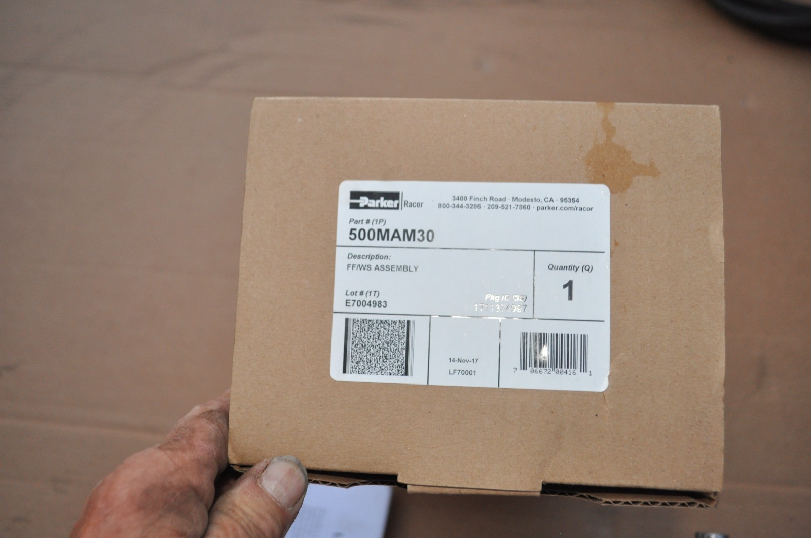 Parker Racor 500MAM30 MARINE FUEL FILTER FF/WS 3/4 SAE PORTS OEM NEW 30 MICRON