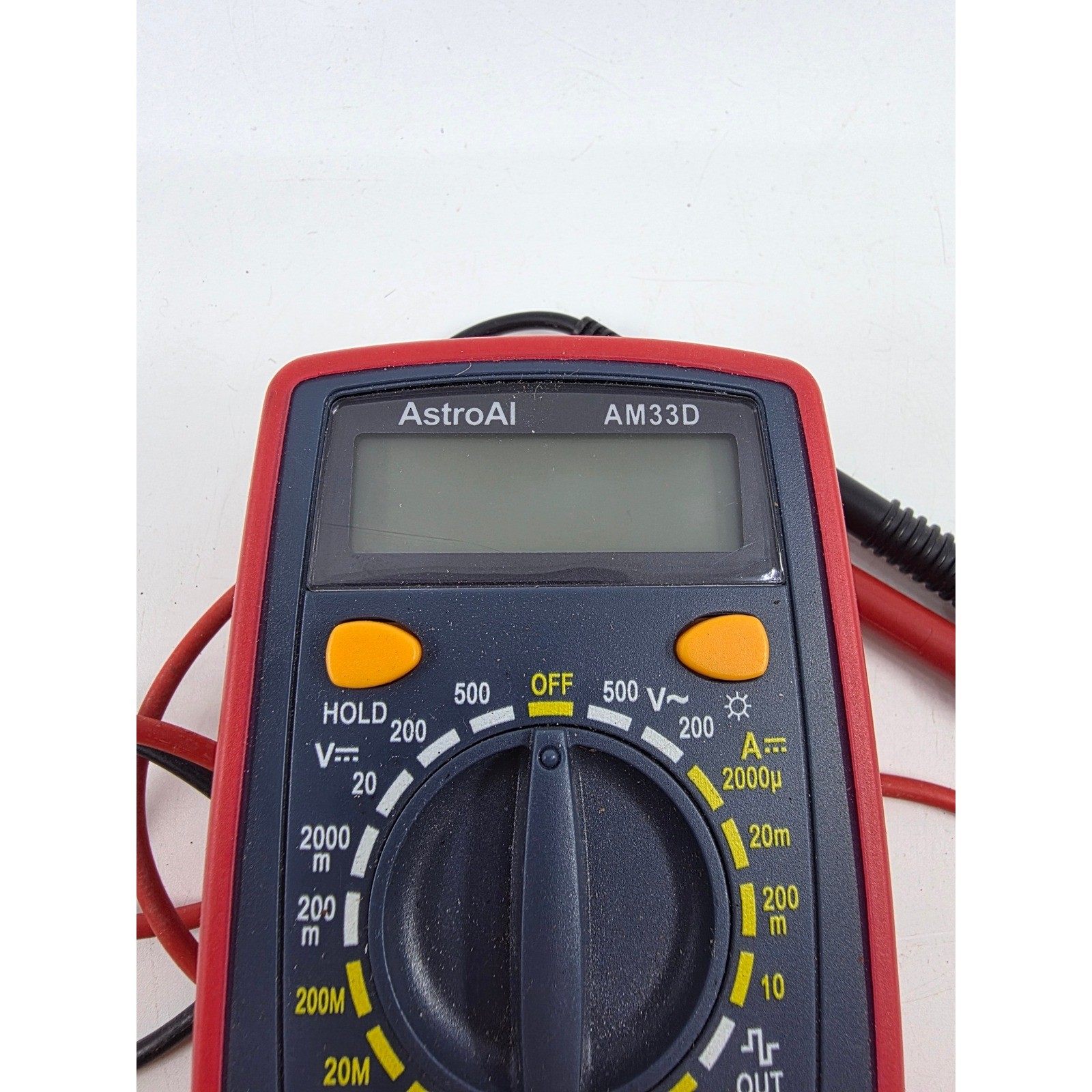 AstroAI AM33D Digital Multimeter Red Handheld Volt Meter AC/DC Voltage Tester