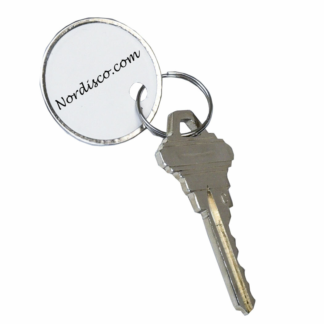 Avery 11025 Split Ring Key Tags, 1-1/4″ Diameter, White, Metal Rim, Pack of 50