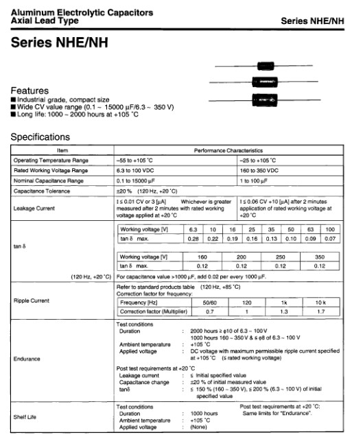 QTY (100) 2.2uf 350V 105′ AXIAL ELECTROLYTIC CAPACITORS ECEB2VG2R2 PANASONIC