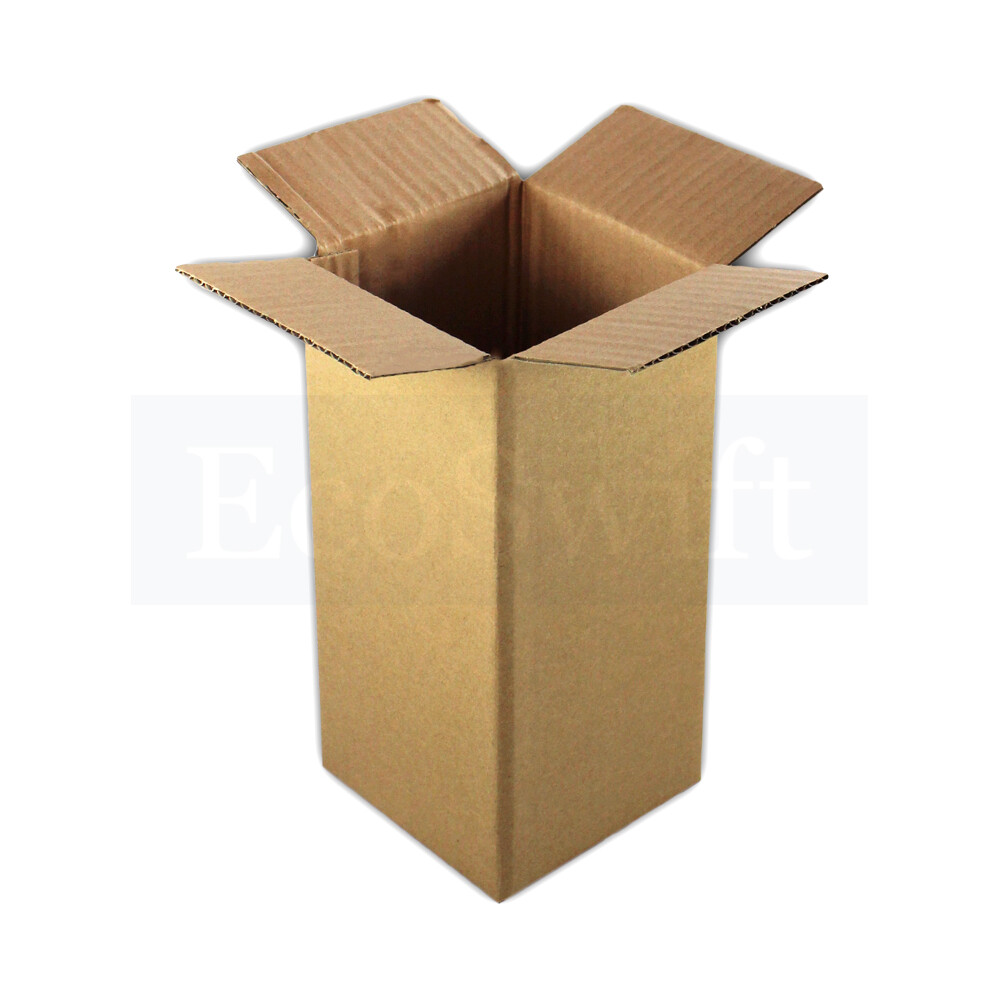 1-Box 4x4x8 EcoSwift Cardboard Packing Moving Shipping Box Corrugated Carton