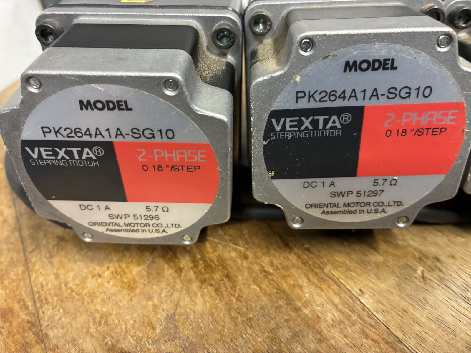 Lot of 3 ORIENTAL MOTOR Vexta PK264A1A-SG10 2 – Phase Stepping Motor