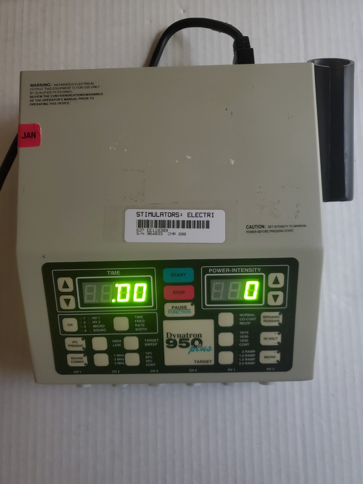 Dynatron 950 PLUS Ultrasound Stimulator DRF-100. SN#964833 POWER TESTED