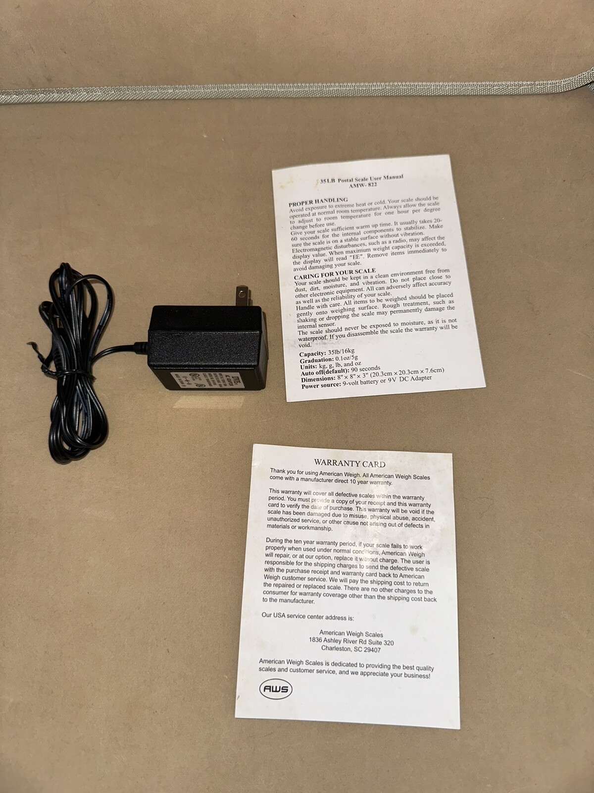 American Weigh AMW-822 Digital Postal Shipping Scale 35lb x 0.1oz Parcels
