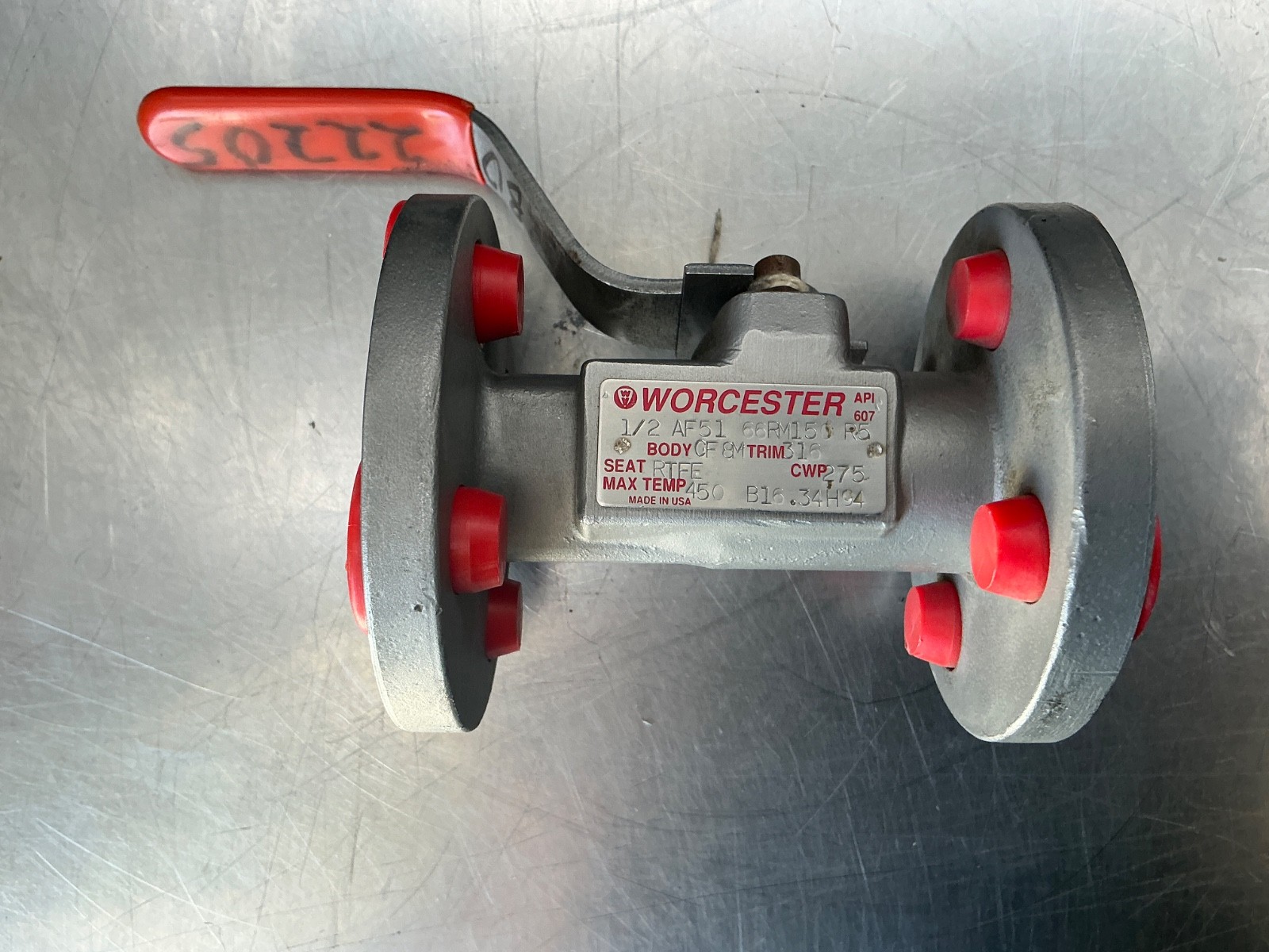 Worcester 1/2 AF51 66RM150 R5 Stainless Steel Flanged Ball Valve 1/2″