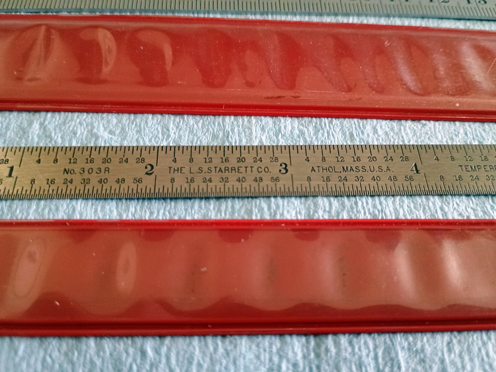 Starrett 6 in Rigid Rules Stainless Steel Inch/Metric CM600 303R With Sleeves