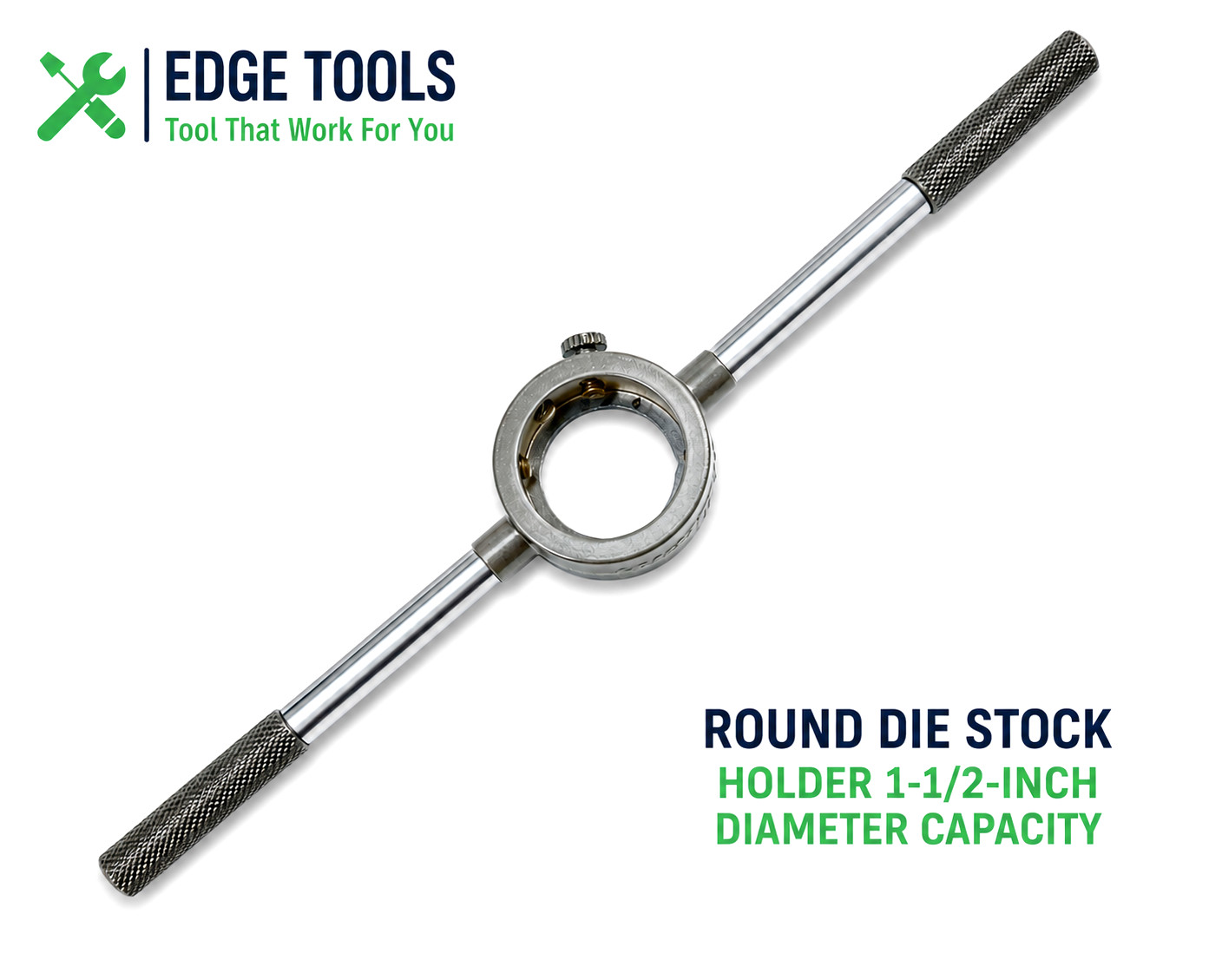 Heavy Duty Round Die Stock Handle Wrench Holder 1-1/2 Inch Diameter EDGE Tools