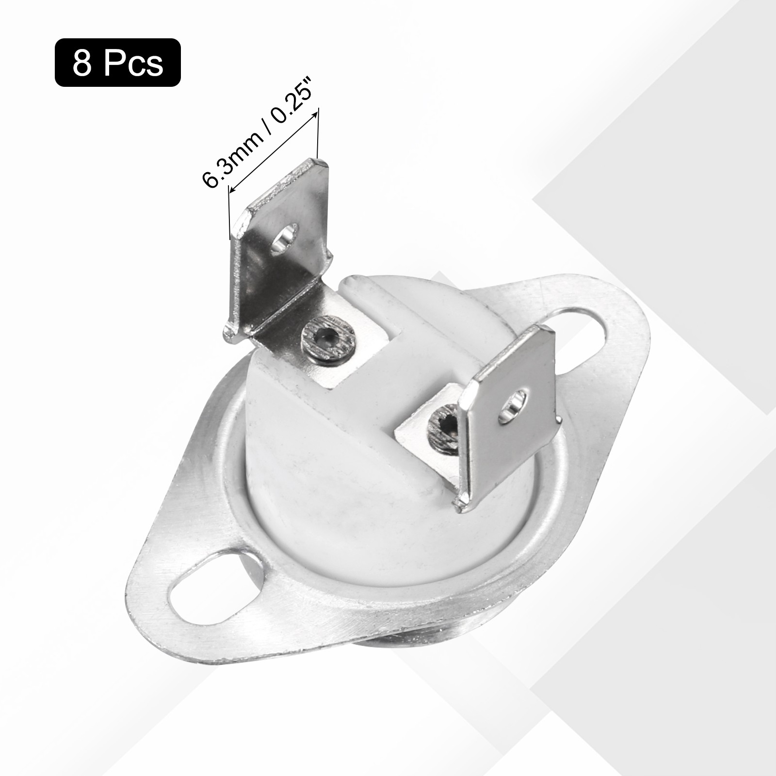 KSD301 Thermostat 85°C/185°F 16A N.C Adjust Snap Disc Temperature Switch 8 Pcs