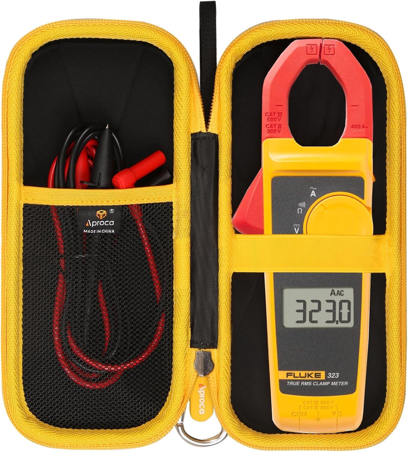 Aproca Hard Case Compatible with Fluke 302+ / 323/324 / 325 Digital Clamp Meter,