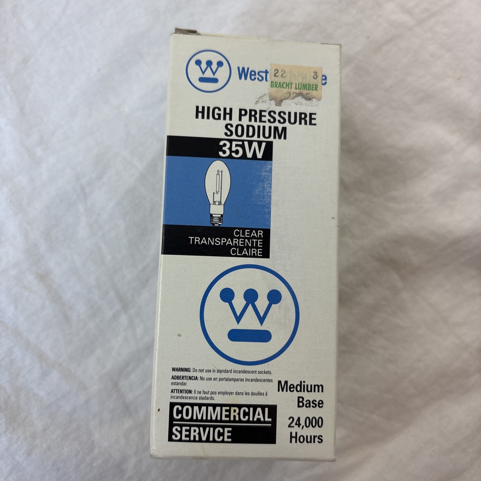 Westinghouse High Pressure Sodium 35W Clear ￼ Medium Base Commercial Lightbulb