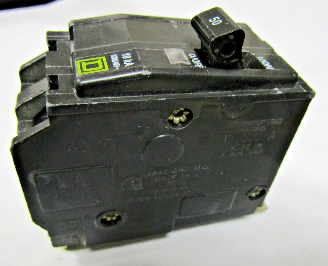 😍SQUARE D 50 AMP CIRCUIT BREAKER 2 POLE 120/240VAC SCREW DWON QOB250