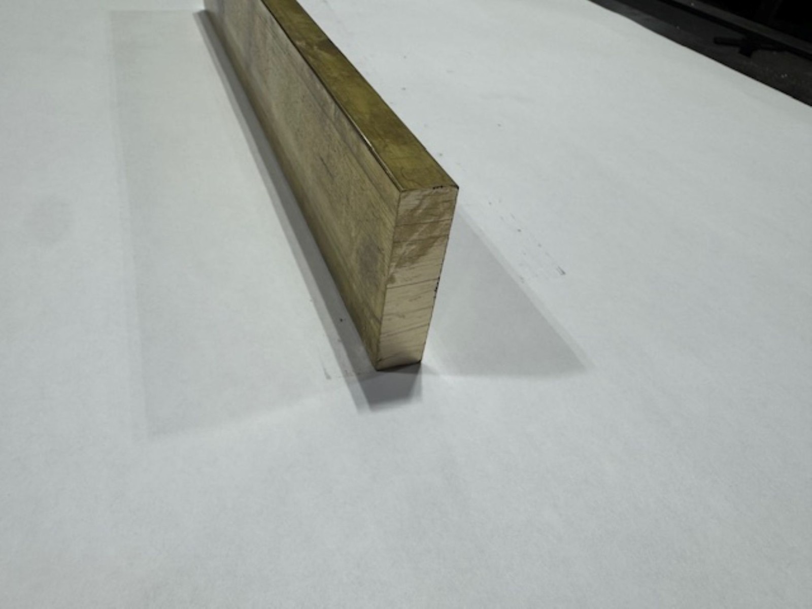 1/2″ x 2″ C360 Brass Flat Bar x 4″ Long, Half Hard, Free Cutting, Mill Stock