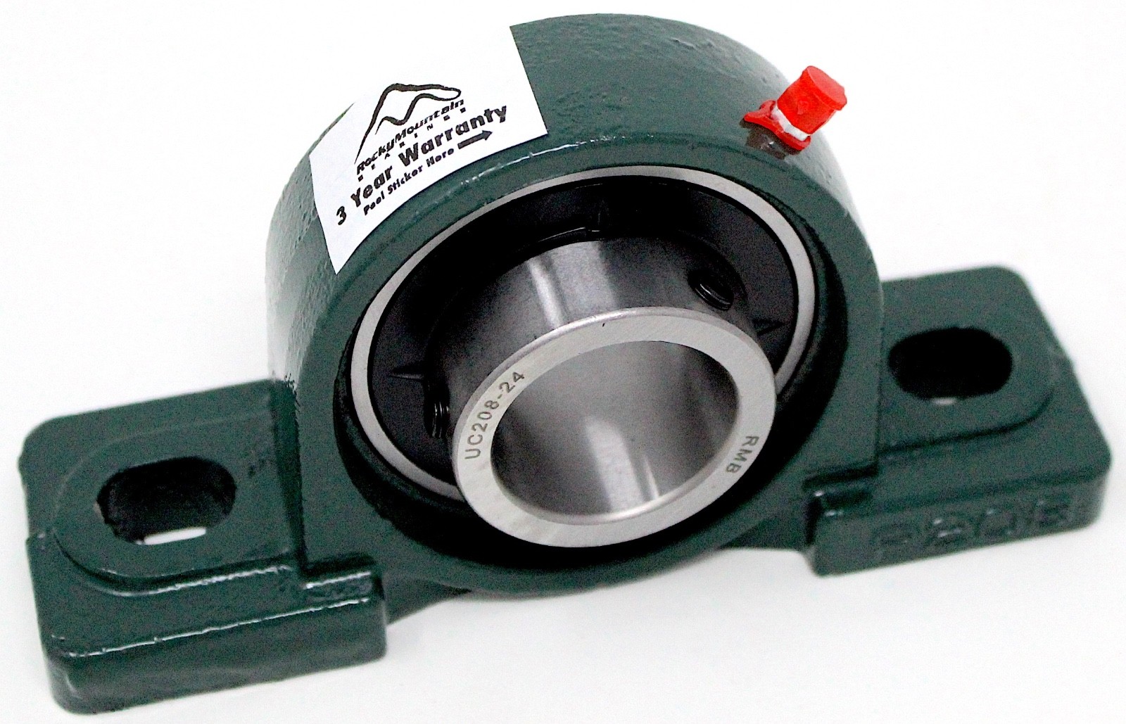 (2) UCP208-24 Solid Base Pillow Block Bearing 1-1/2 Bore Self Aligning 2 Bolt
