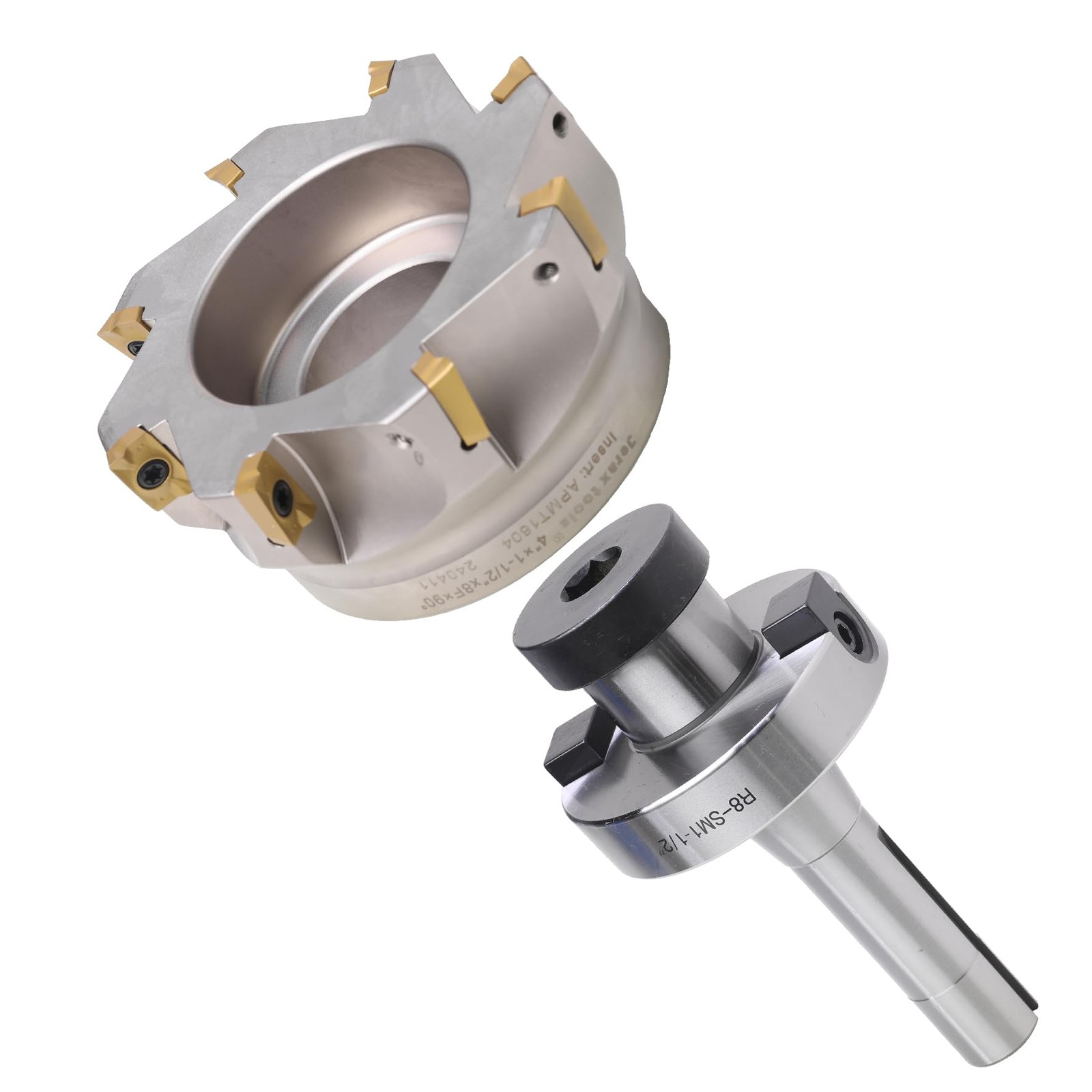 Jerax tools R8 Shank Shell Face Mill Arbor Adapter Holder, Arbor: 1-1/2”, Range: