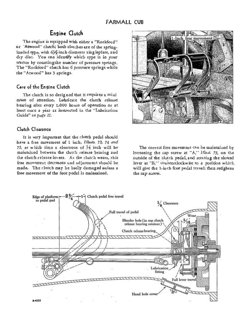 Operator Instruct Maint Manual Fits McCormick Farmall Cub 4-Cyl 1600 RPM 1949