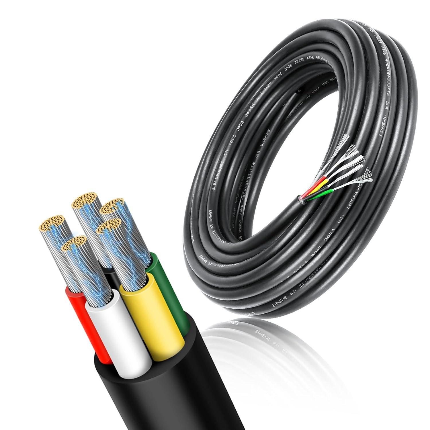 16 Gauge 3 Conductor Electrical Wire, 100FT Low Voltage 16/3 Tinned Copper Stran
