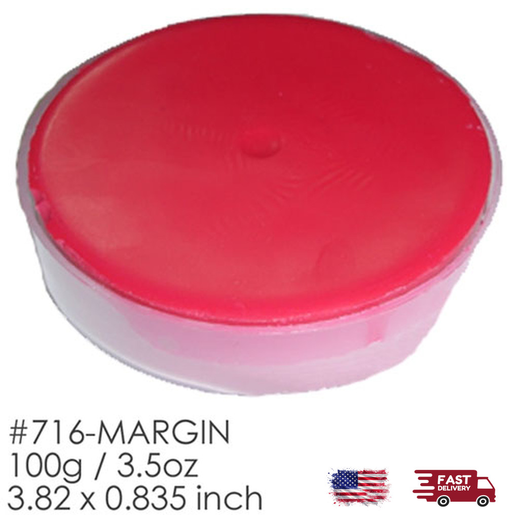Margin Wax Red 100g 3.82 in x 0.835 in 3.5 oz Dental Laboratory Applications