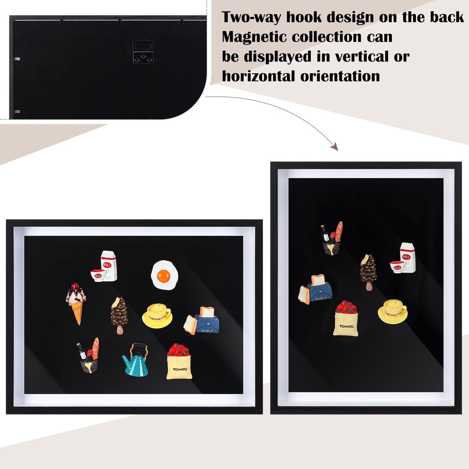 Vicenpal 2 Pcs Large Magnetic Board 16 X 12 Magnet Display Board Removable
