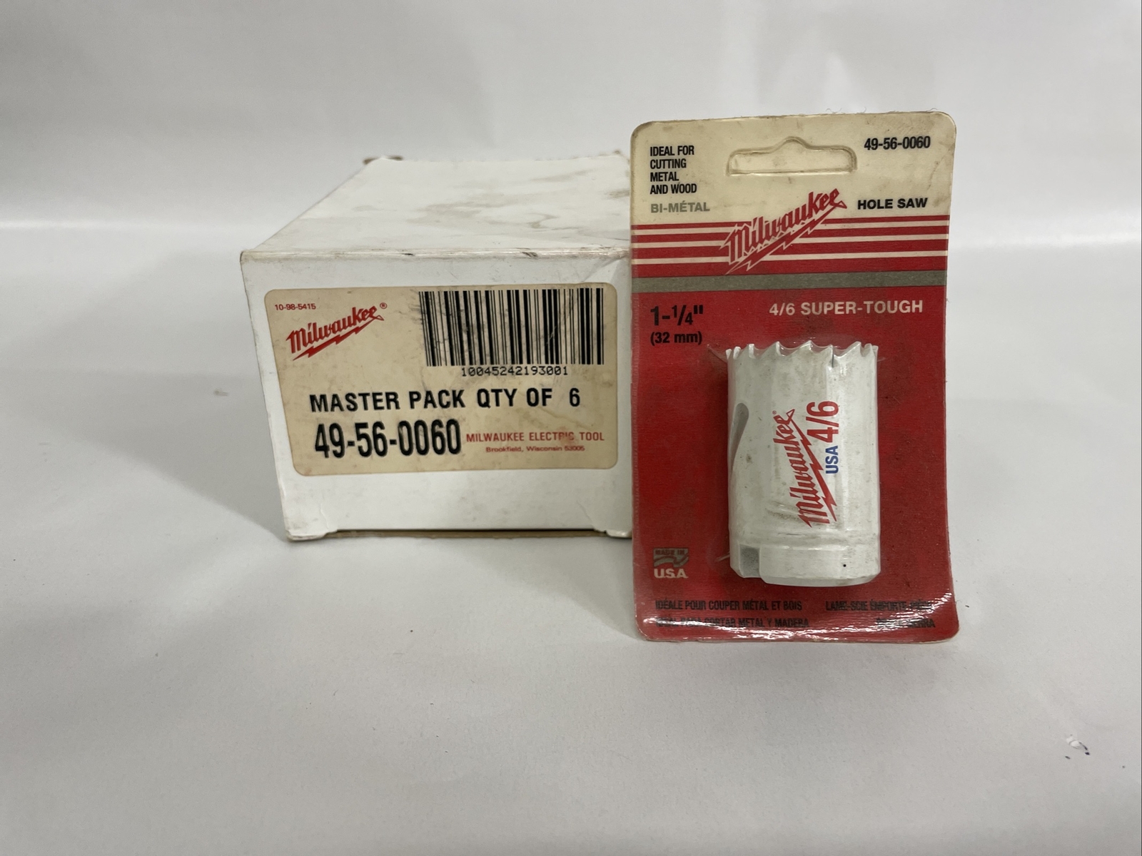 Milwaukee 49-56-0600 1-1/4″ Bi-Metal Wood and Metal NOS 32mm PACK OF 6