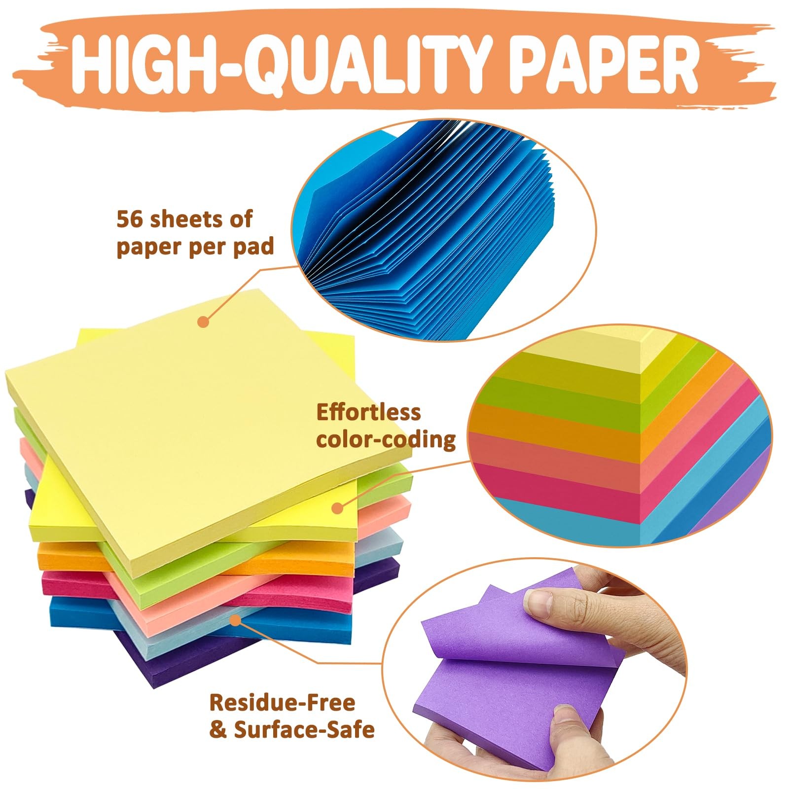 Post It Notes Pop-up, Sticky Notes, 3×3 Inches, 9 Pads, Bright Colors Self-st