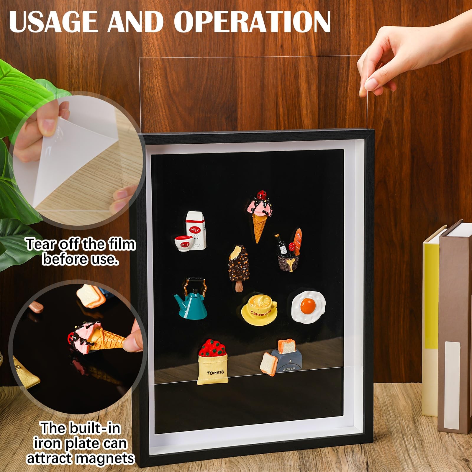 Vicenpal 2 Pcs Large Magnetic Board 16 X 12 Magnet Display Board Removable