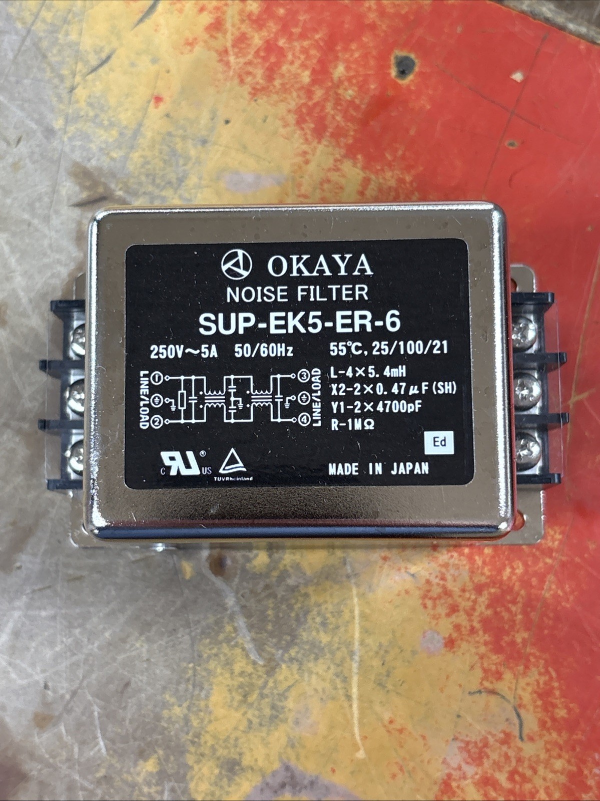 OKAYA Noise Filter SUP-EK5-ER-6 250V 5A 50/60HZ