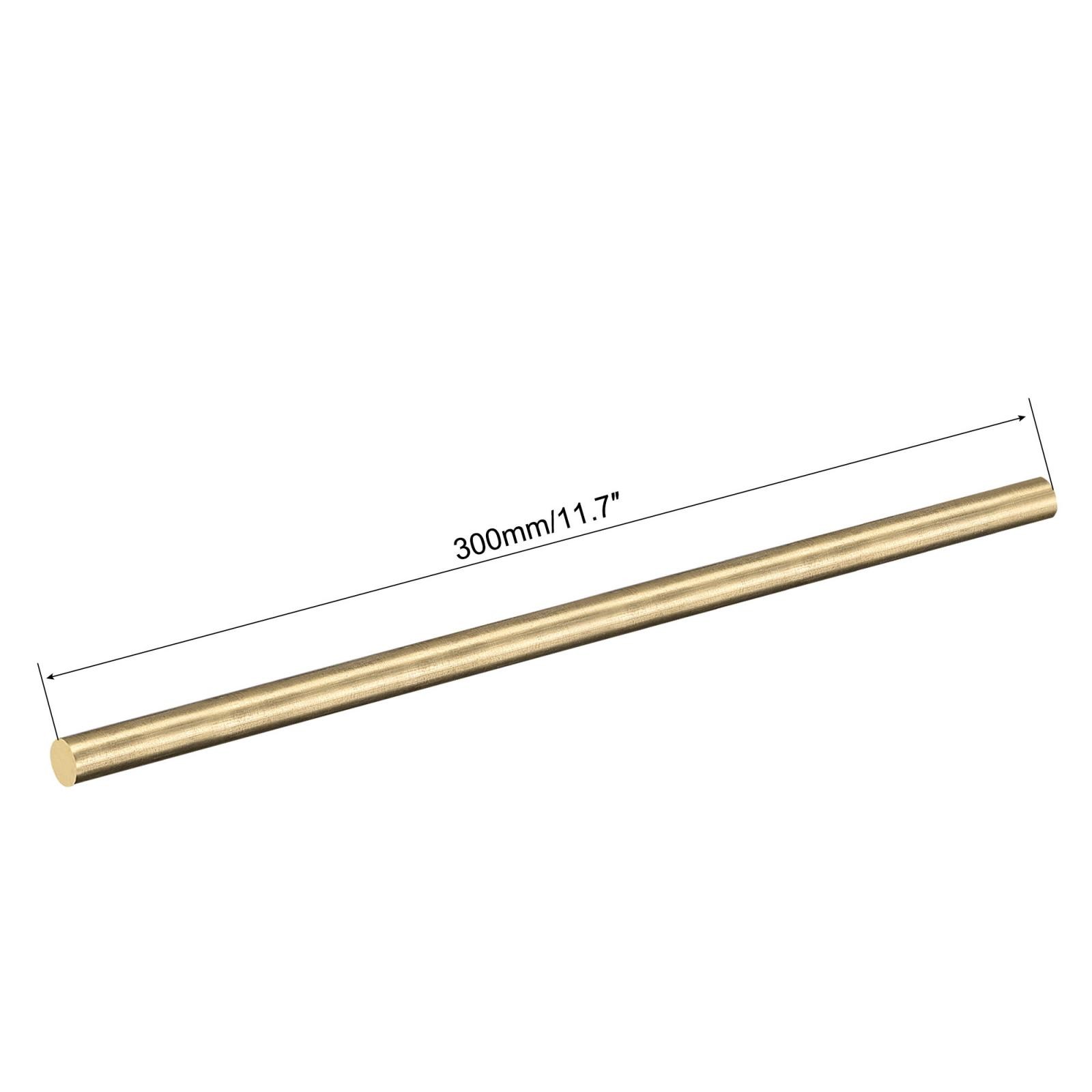 8mm Diameter 300mm Length Brass Solid Round Rod for DIY Craft