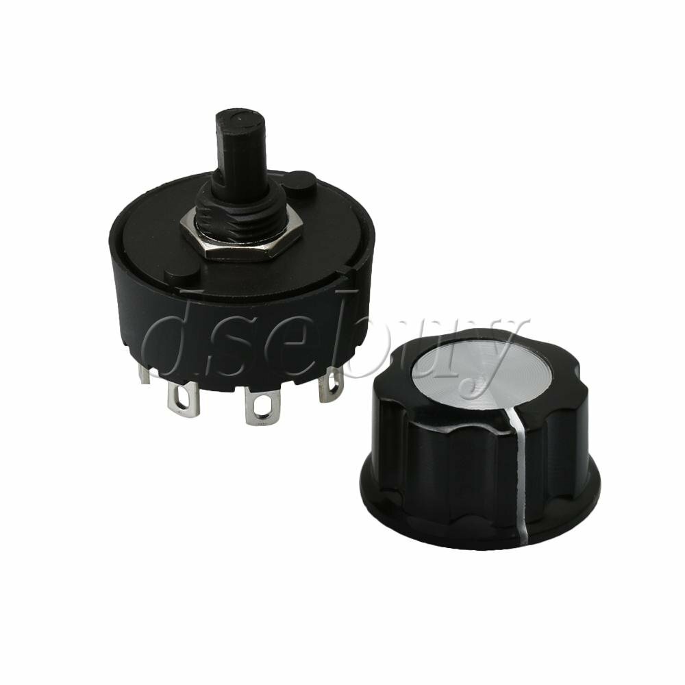 6 Positions Selector Rotary Position Switch & Knob Small Home Appliance Part