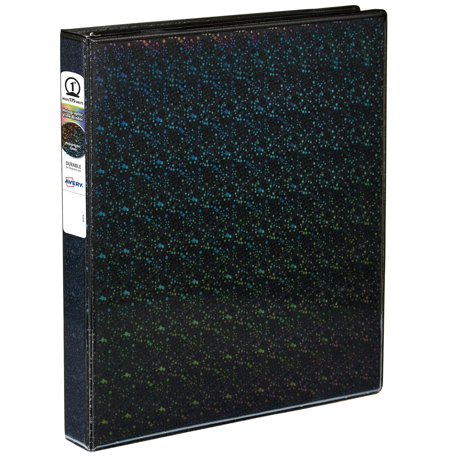 Avery Black 1″ Holographic Binder