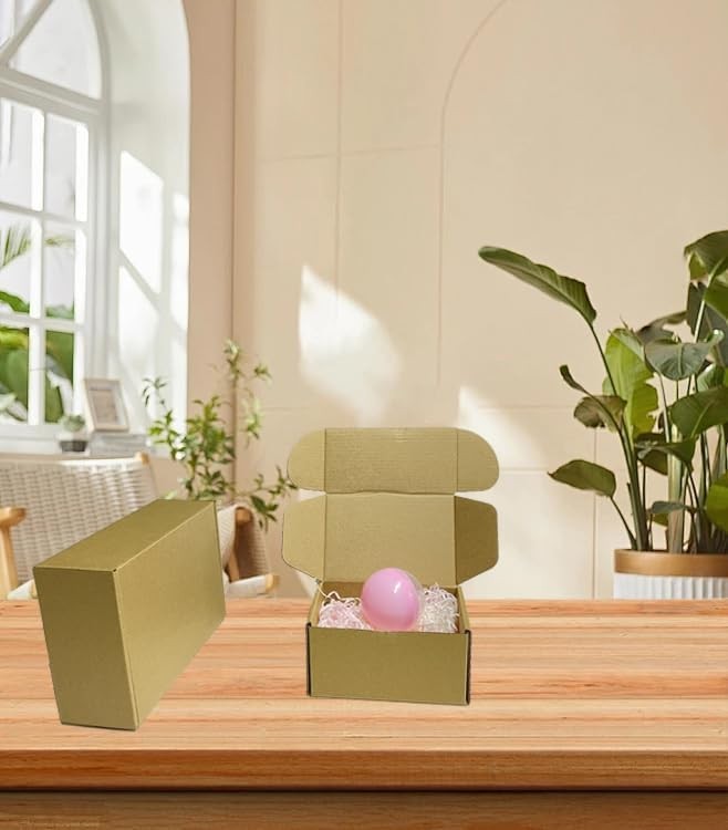50 Pack 7x5x2in Brown Corrugated Shipping Boxes Cardboard Mailer Packing Boxes B