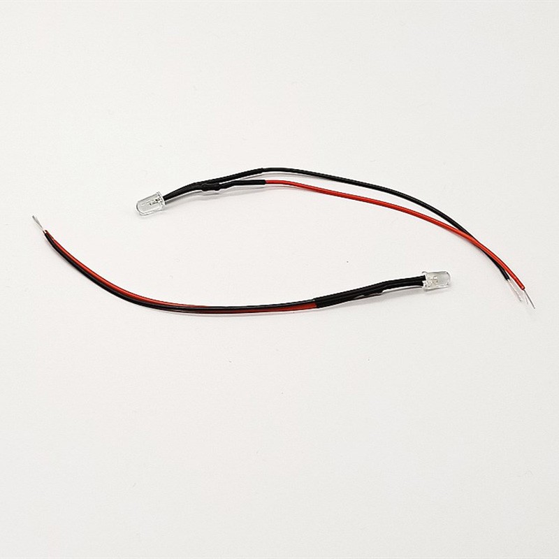 Candle Flicker 3mm 3V 5V 6V 9V 12V 24V 36V 48V Lens Wired LEDS Various Colours